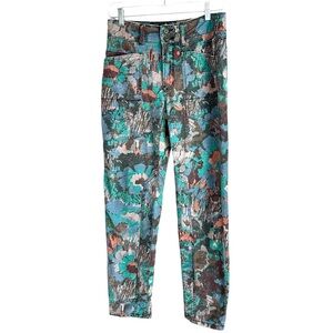 Pilcro The Wanderer Green Brown Camouflage Jeans Size 25